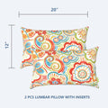 lumbar decorative pillow 12x20