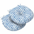 LVTXIII Outdoor Round Bistro Seat Cushions 15"x15"x4" Blue Pebble （Set of 2）