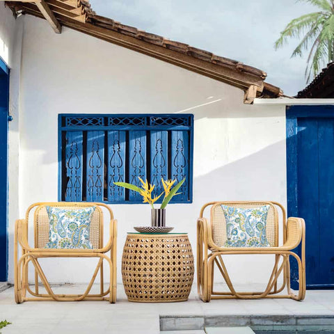 patio pillow covers on chair