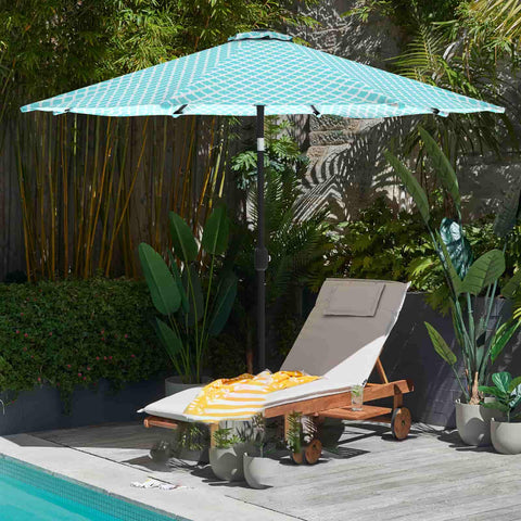 Patio outdoor umbrella green geometry LVTXIII Outdoor