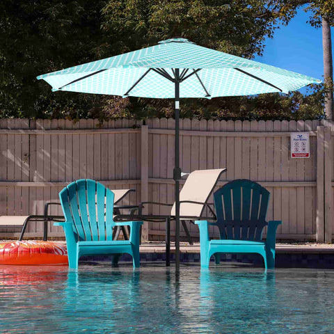 Patio outdoor umbrella green geometry LVTXIII Outdoor