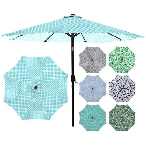 Patio outdoor umbrella green geometry LVTXIII Outdoor
