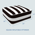 Square Inflatable Ottoman Cabana Black