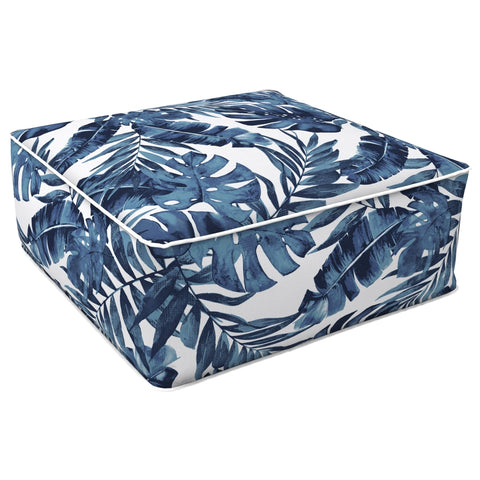 Square Inflatable Ottoman Pebble Blue