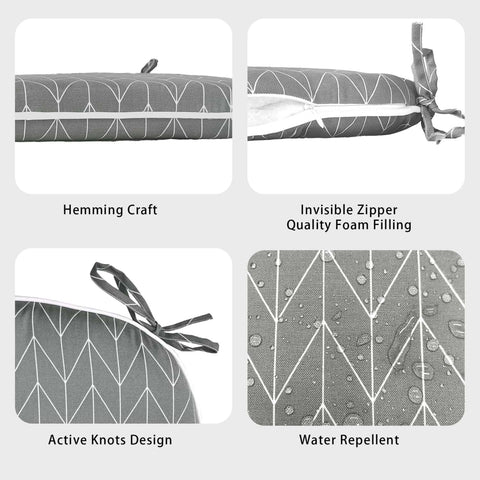 Stripe seat cushion details