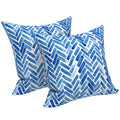 LVTXIII Outdoor Throw Pillow Covers 18" x 18" Blue Bricks (Pack of 2)