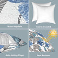 LVTXIII Outdoor/Indoor Square Throw Pillows 18”x18” Noir Blue (Set of 2)