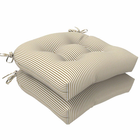 Beige Strip Seat Cushions