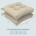 Beige Strip Seat Cushions size