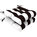 black and white striped chair pads 2
