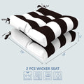 black and white striped chair pads size