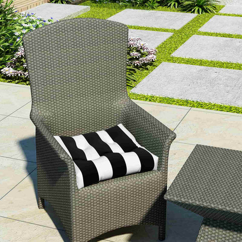 black and white striped chair pads with desk