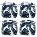LVTXIII Outdoor Seat Cushions Patio Chair Pads 16"x17" Palm Blue