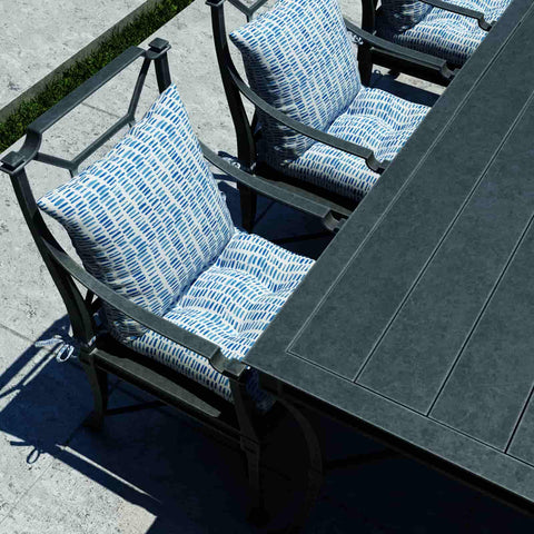 blue seat cushion desk