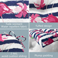 LVTXIII Outdoor U-Shape Tufted Seat Cushions 19”x19”x5" Flamingo （Set of 2）