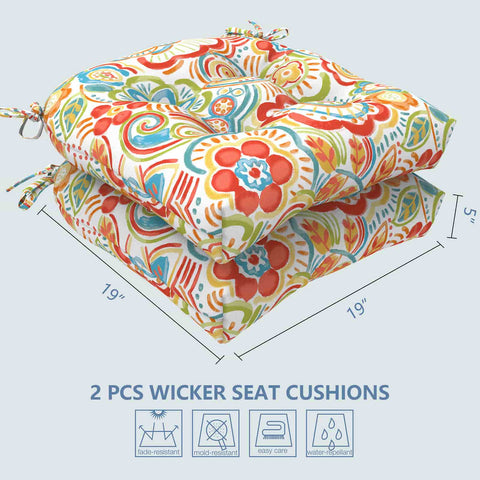floral seat cushions 19x19