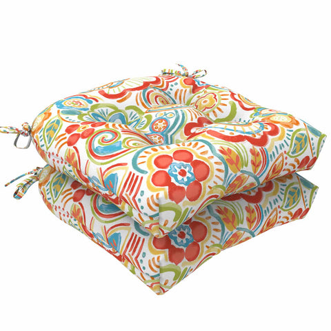 floral seat cushions set of 2
