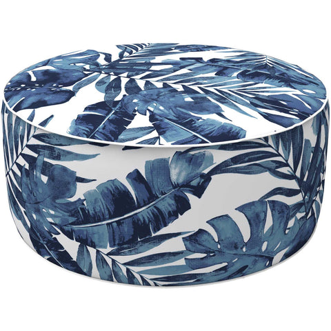 Inflatable Ottoman Palm Blue
