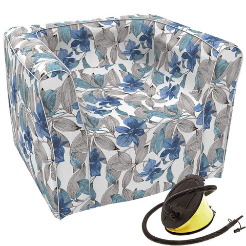 Livingsunrise Inflatable Sofa Chair Livingsunrise Outdoor Inflatable Sofa Chair Air Sofa Seat with Travel Pouch, Patio Lounge Chair Sofa for Adults and Kids, Great for Home Garden Beach (Foot Pump Included) - Clemens Noir Blue