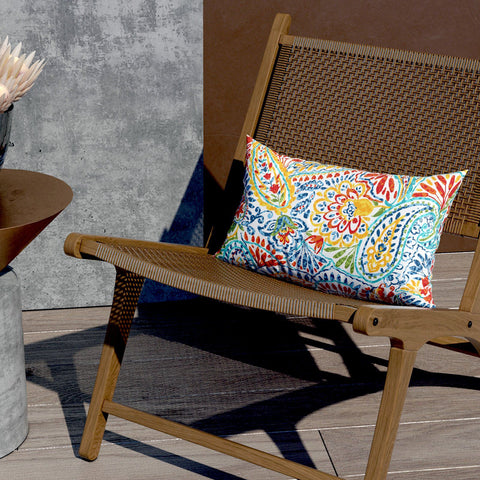 Livingsunrise Lumbar Pillow Covers Livingsunrise Outdoor Decorative Lumbar Pillow Covers 12 x 20 Inch,  Modern Pattern Pillow Case Pack of 2 for Home Patio Garden Sofa Bed Furniture,  Paisley Ummi Multi