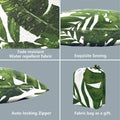 Livingsunrise Lumbar Pillow Covers Livingsunrise Outdoor/Indoor Lumbar Pillow Case Covers,  12" x 20" Patio Garden Decorative Lumbar Pillow Covers Pack of 2 for Outdoor Home Patio Furniture Use Palm Green
