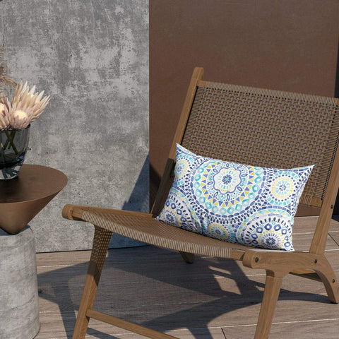 Livingsunrise Lumbar Pillow Covers Livingsunrise Outdoor/Indoor Lumbar Pillow Case Covers,  12" x 20" Patio Garden Decorative Lumbar Pillow Covers Pack of 2 for Outdoor Home Patio Furniture Use Delancey Lagoon