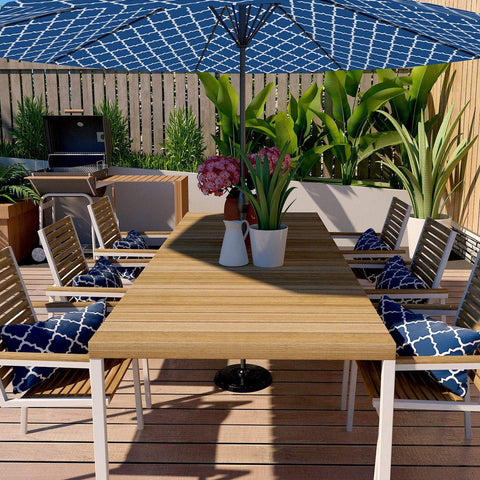 Livingsunrise Lumbar Pillow Covers Livingsunrise Outdoor/Indoor Lumbar Pillow Case Covers,  12" x 20" Patio Garden Decorative Lumbar Pillow Covers Pack of 2 for Outdoor Home Patio Furniture Use Geomentry Navy
