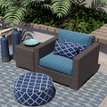 Livingsunrise Lumbar Pillow Covers Livingsunrise Outdoor/Indoor Lumbar Pillow Case Covers,  12" x 20" Patio Garden Decorative Lumbar Pillow Covers Pack of 2 for Outdoor Home Patio Furniture Use Geomentry Navy