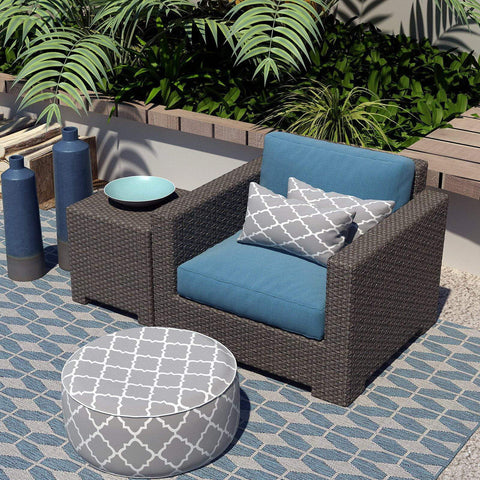 Livingsunrise Lumbar Pillow Covers Livingsunrise Outdoor/Indoor Lumbar Pillow Case Covers,  12" x 20" Patio Garden Decorative Lumbar Pillow Covers Pack of 2 for Outdoor Home Patio Furniture Use Geomentry Grey