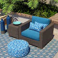 Livingsunrise Lumbar Pillow Covers Livingsunrise Outdoor/Indoor Lumbar Pillow Covers,  Patio Garden Decorative Lumbar Pillow Covers,  All Weather Cushion Cases for Sofa,  Patio Couch Decoration 12x20,  2 Pack,  Cube Blue
