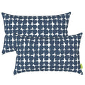 Livingsunrise Lumbar Pillow Covers Livingsunrise Outdoor/Indoor Lumbar Pillow Covers,  Patio Garden Decorative Lumbar Pillow Covers,  All Weather Cushion Cases for Sofa,  Patio Couch Decoration 12x20,  2 Pack,  Tie-dye Navy