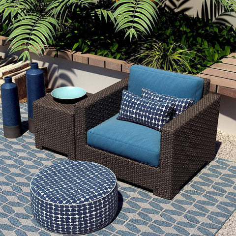 Livingsunrise Lumbar Pillow Covers Livingsunrise Outdoor/Indoor Lumbar Pillow Covers,  Patio Garden Decorative Lumbar Pillow Covers,  All Weather Cushion Cases for Sofa,  Patio Couch Decoration 12x20,  2 Pack,  Tie-dye Navy