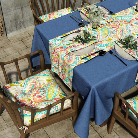 Livingsunrise Square Tufted Seat Cushions Livingsunrise Indoor/Outdoor Square Tufted Wicker Seat Cushions Pack of 2,  Patio Decorative Thick Chair Pads Seat Cushions Set for Patio Garden Home,  19"x19"x5",  Pretty Paisley