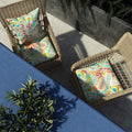 Livingsunrise Square Tufted Seat Cushions Livingsunrise Indoor/Outdoor Square Tufted Wicker Seat Cushions Pack of 2,  Patio Decorative Thick Chair Pads Seat Cushions Set for Patio Garden Home,  19"x19"x5",  Pretty Paisley