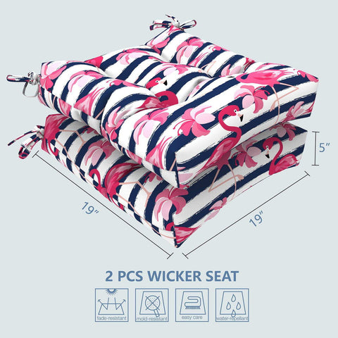 flamingo outdoor seat cushions size