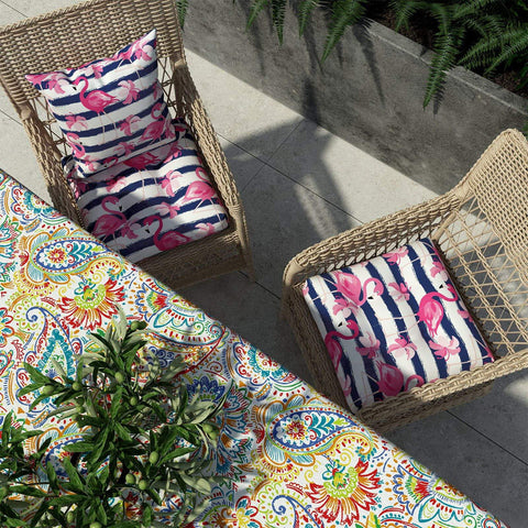 flamingo outdoor seat cushions with chair