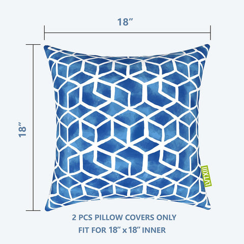 Livingsunrise Throw Pillow Covers Family Home And Garden Cube Blue Throw Pillow Covers