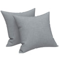 Livingsunrise Throw Pillow Covers Livingsunrise Indoor Outdoor Pillow Covers, All Weather Patio Accent Square Toss Pillow Cushion Case 18" x 18" Pack of 2 for Chair Sofa Couch Patio Furniture Decoration,  Grey Textured