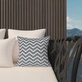 Livingsunrise Throw Pillow Covers Livingsunrise Indoor Outdoor Pillow Covers, All Weather Patio Accent Square Toss Pillow Cushion Case 18" x 18" Pack of 2 for Chair Sofa Couch Patio Furniture Decoration,  Zigzag Grey