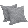 Livingsunrise Throw Pillow Covers Livingsunrise Outdoor/Indoor Pillow Covers, Square Throw Pillow Covers, Modern Cushion Cases for Sofa Patio Couch Decoration 18 x 18 Inch, Pack of 2, Herringbone Grey