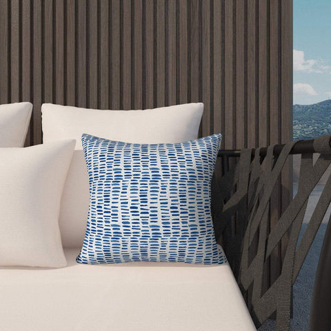 Livingsunrise Throw Pillow Covers Livingsunrise Outdoor/Indoor Pillow Covers, Square Throw Pillow Covers, Modern Cushion Cases for Sofa Patio Couch Decoration 18 x 18 Inch, Pack of 2, Pebble Blue