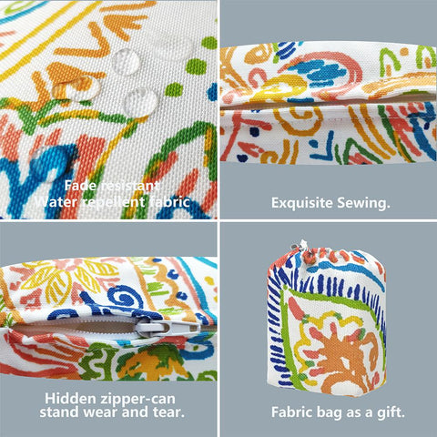 Livingsunrise Throw Pillow Covers Livingsunrise Outdoor Throw Pillow Covers 18 x 18 Inch, Modern Paisley Pattern Decorative Square Toss Pillow Case Pack of 2 for Home Patio Garden Sofa Bed Furniture, Paisley Chili
