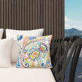 Livingsunrise Throw Pillow Covers Livingsunrise Outdoor Throw Pillow Covers 18 x 18 Inch, Modern Paisley Pattern Decorative Square Toss Pillow Case Pack of 2 for Home Patio Garden Sofa Bed Furniture, Paisley Chili