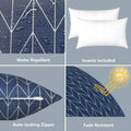 navy blue lumbar pillow fade resistant