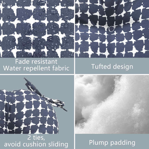 navy blue seat cushions outdoor fade resistant