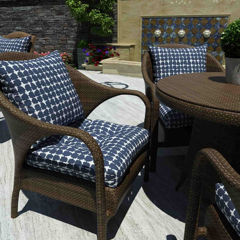 navy blue seat cushions outdoor desk