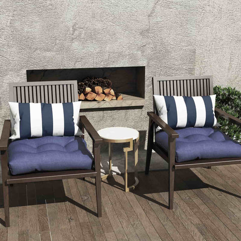 navy blue seat cushions on chair