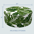 Inflatable Ottoman Palm Green size