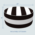Inflatable Ottoman Cabana Black size
