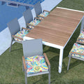 outdoor solid seat cushions with table